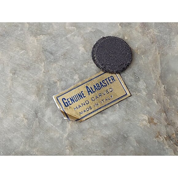 Vintage hand carved alabaster elephant book ends trunk up for good luck Italy - Picture 10 of 10